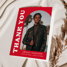 Carte De Remerciements Arc de décalage rouge 4 - Diplôme photo