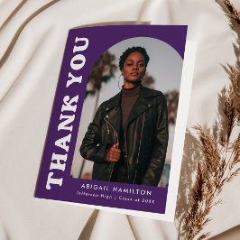 Carte De Remerciements Arc de décalage violet 4 - Diplôme photo