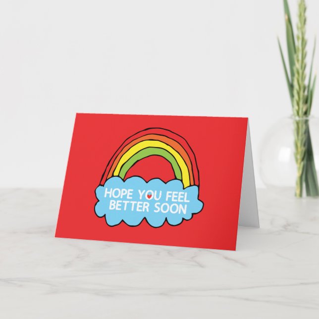 Carte De Remerciements Arc en ciel Cloud Clip Art Vous Envoyez Bien Des V (Devant)