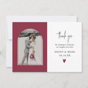 Carte De Remerciements Arc moderne Bourgogne photo Mariage