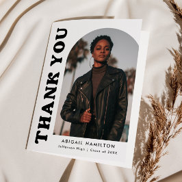 Carte De Remerciements Arche de décalage blanc et noir 4 - Diplôme photo