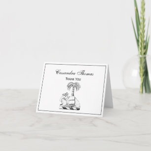 Carte De Remerciements Armoiries de Preppy Heraldic Camel Palm Tree