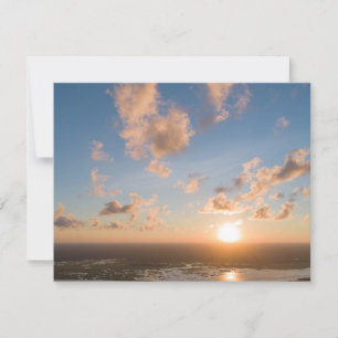 Carte De Remerciements Arrière Pittoresque Sunrise Aérienne Horizon Côtie