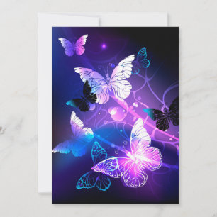 Carte De Remerciements Arrière - plan avec papillons de nuit