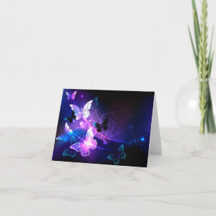 Carte De Remerciements Arrière - plan avec papillons de nuit