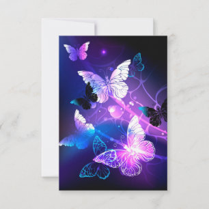 Carte De Remerciements Arrière - plan avec papillons de nuit