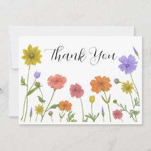 Carte De Remerciements Arrière - plan Floral d'été