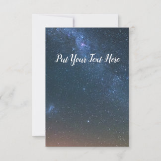 Carte De Remerciements Arrière - plan Galaxy de la Voie Lactée | Stars du