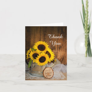Carte De Remerciements Arrosage du jardin de tournesol peut Bridesmaid Me