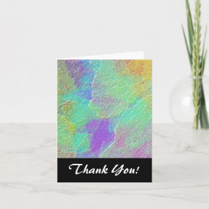 Carte De Remerciements Art abstrait coloré simulant du verre texturé