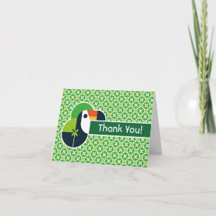 Carte De Remerciements Art géométrique d'oiseau toucan brésilien tropical