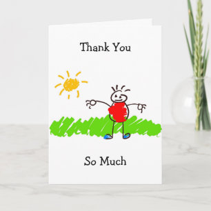 Carte De Remerciements Art Kiddie, Merci, tant de choses