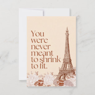 Carte De Remerciements Art mural citation motivationnel de la Tour Eiffel