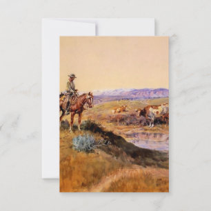 Carte De Remerciements Art occidental de Charles M Russell