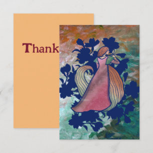 Carte De Remerciements Art papillon de la déesse de printemps