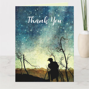 Carte De Remerciements Arthur Rackham Illustration NIght Silhouette