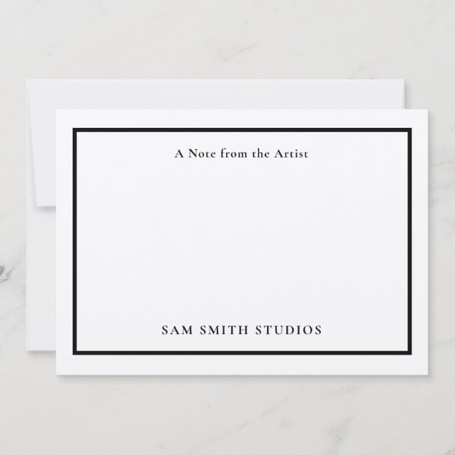 Carte de remerciements Artiste personnalisable (Devant)
