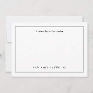 Carte de remerciements Artiste personnalisable