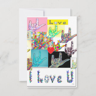 Carte De Remerciements ASL I Love You Medley 