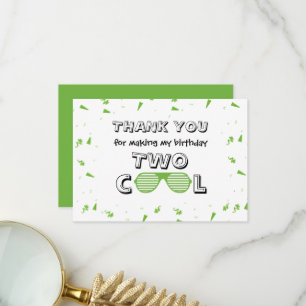 Carte De Remerciements Assiettes en papier pour fête d'anniversaire TWO C