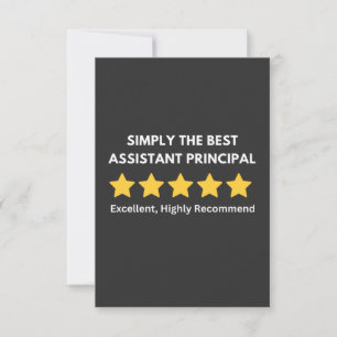Carte De Remerciements Assistant principal 5 étoiles