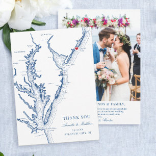 Carte De Remerciements Atlantic City New Jersey Mariage photo