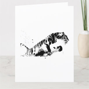 Carte De Remerciements Attaque au tigre