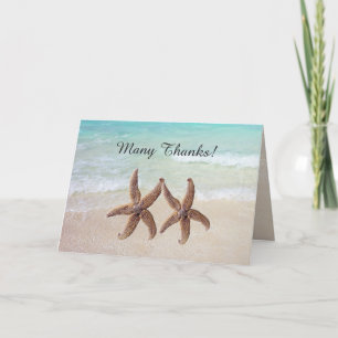 Carte De Remerciements Au bord de la mer Mariage de Starfish