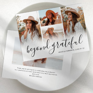 Carte De Remerciements Au-delà de la photo Grateful Graduation