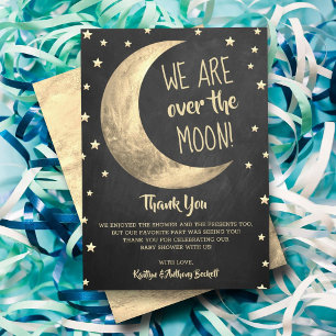 Carte De Remerciements Au-Dessus De La Lune BABY SHOWER