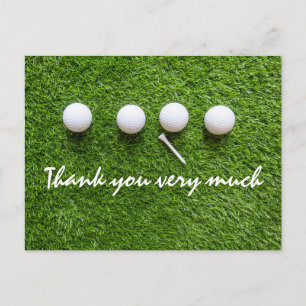 Carte de remerciements au golfeur avec balle de go