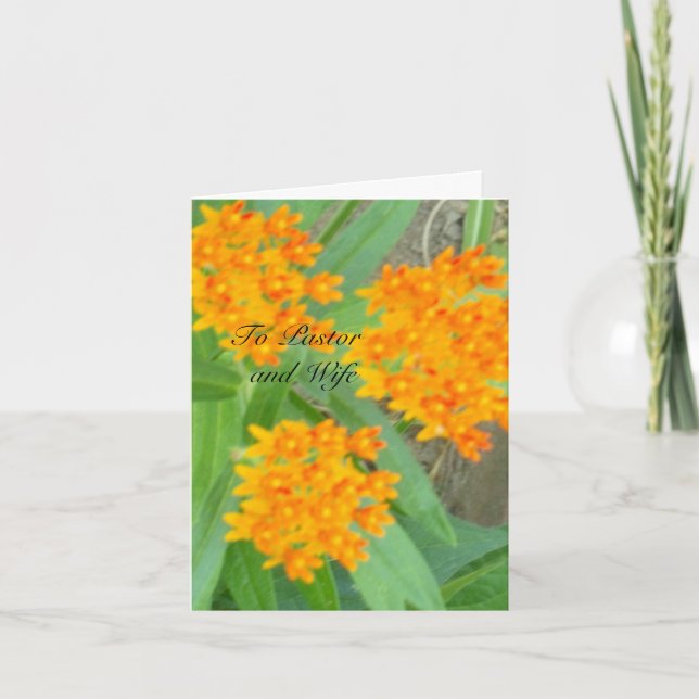 Carte De Remerciements Au pasteur et à la femme (Devant)