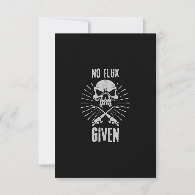 Carte De Remerciements Aucun Flux Donné Soudage Drôle | Meilleur Cadeau S (Devant)