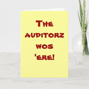 Carte De Remerciements Auditor   Thank You   Auditing Graffiti Slogan