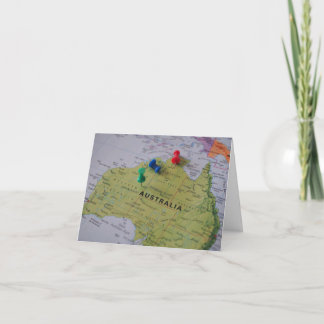 Carte De Remerciements Australia Map Greeting Card 