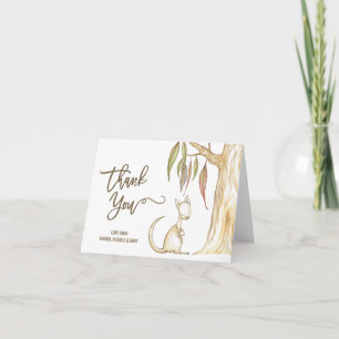 Carte De Remerciements Australian Kangaroo Neutral Baby Shower Thank You