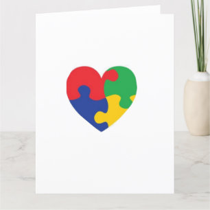 Carte De Remerciements Autisme Puzzle Coeur