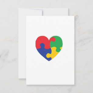 Carte De Remerciements Autisme Puzzle Coeur