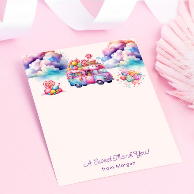 Carte De Remerciements Autocollant d'anniversaire pour enfant Sweet Budge (Créateur téléchargé)