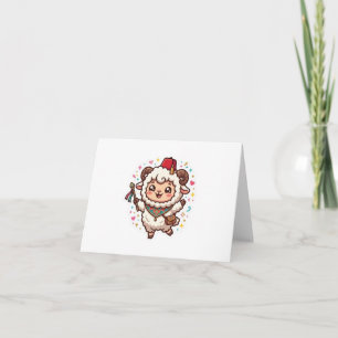 Carte De Remerciements Autocollant mouton marocain Eid al-Adha Kawaii mig