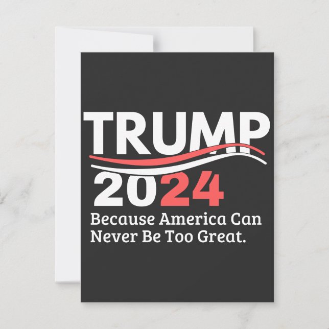 Carte De Remerciements autocollant trump 2024 (Devant)