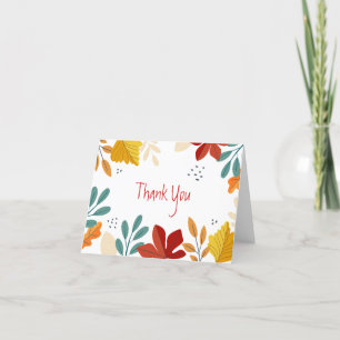 Carte de remerciements automne