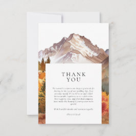Carte De Remerciements Automne Automne Mariage élégant