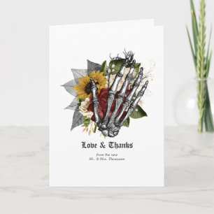 Carte De Remerciements Automne Automne Rustique Floral Mariage gothique