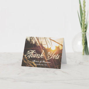 Carte De Remerciements Automne Sunset Mariage de automne Remerciements Ca