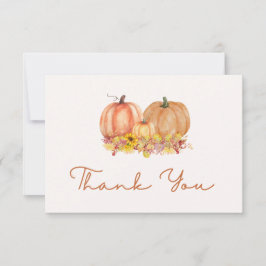 Carte De Remerciements Autumn Pumpkin Baby Shower Thank You Card – Boho
