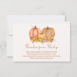 Carte De Remerciements Autumn Pumpkin Books for Baby Card – Boho Fall