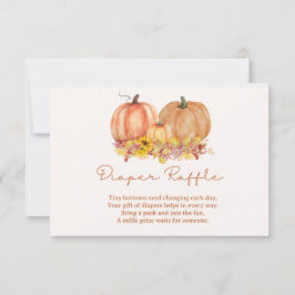 Carte De Remerciements Autumn Pumpkin Diaper Raffle Card – Boho Fall