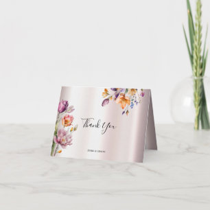 Carte de remerciements aux fleurs de printemps col