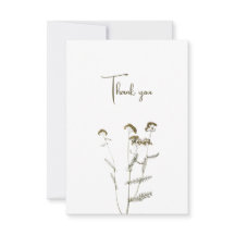 Carte de remerciements aux fleurs sauvages